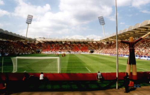 BayArena - Blick von der Sdtribne