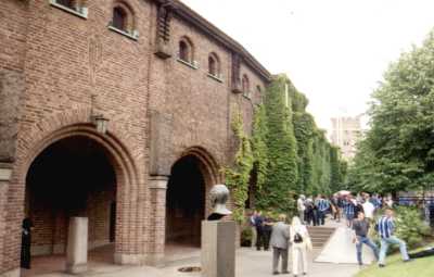 Stockholms Olympiastadion - Seitliche Außenansicht