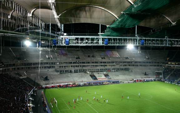 Waldstadion - Lngsseite im Bau