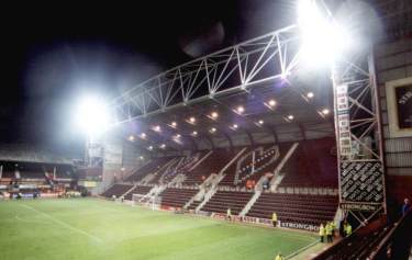 Tynecastle Park - Hintertortribüne leer