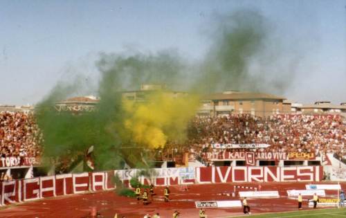 Stadio Armadio Picchi - Heimfans in grün und gelb