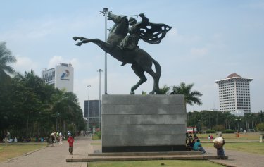Jakarta - Reiter am Unabhngigkeitsplatz