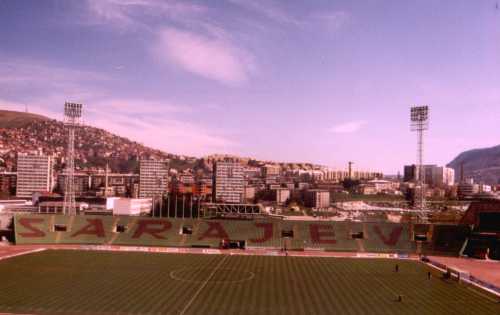 Olimpijski Stadion Kosevo - Haupttribüne leer