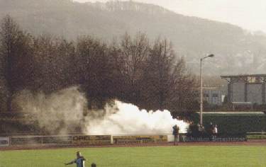 Sepp-Herberger-Stadion - handgemachter Nebel